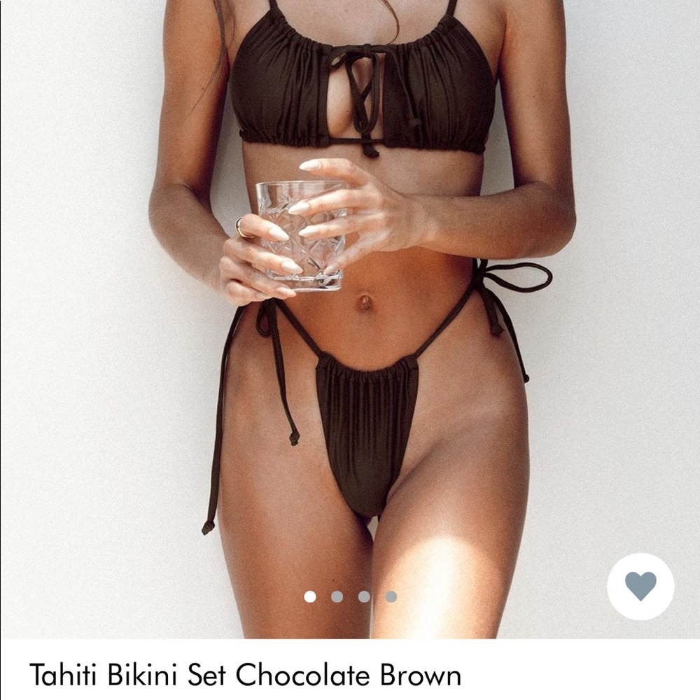 Princess Polly Tahiti Bikini Set Chocolate Brown